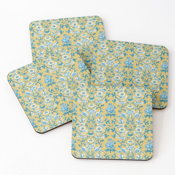 Item preview, Blue and yellow traditional French toile designed and sold by SophieClimaArt.