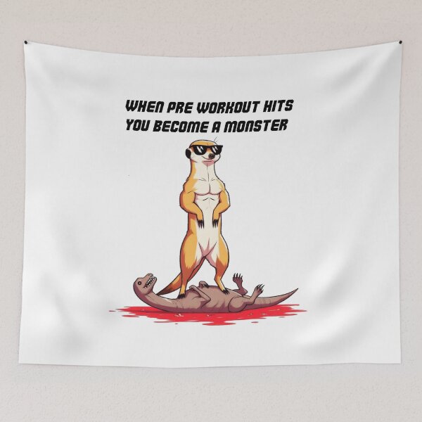 Item preview, When Pre Workout Hits: Muscle Meerkat designed and sold by LemuellTrends.