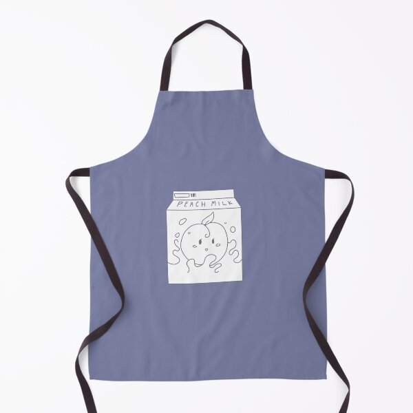 Item preview, Simple peach milk cartoon illustration in blue designed and sold by Polly-Peach.