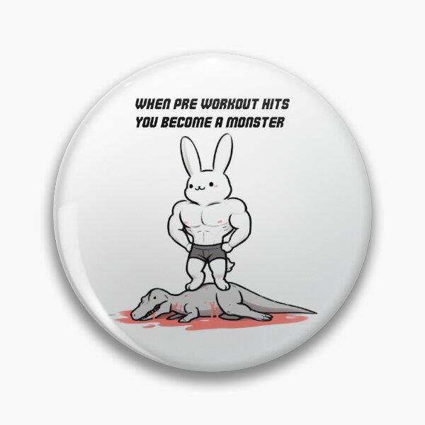 Item preview, When Pre Workout Hits: Muscle Rabbit designed and sold by LemuellTrends.