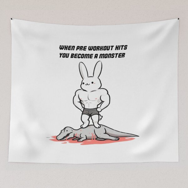 Item preview, When Pre Workout Hits: Muscle Rabbit designed and sold by LemuellTrends.