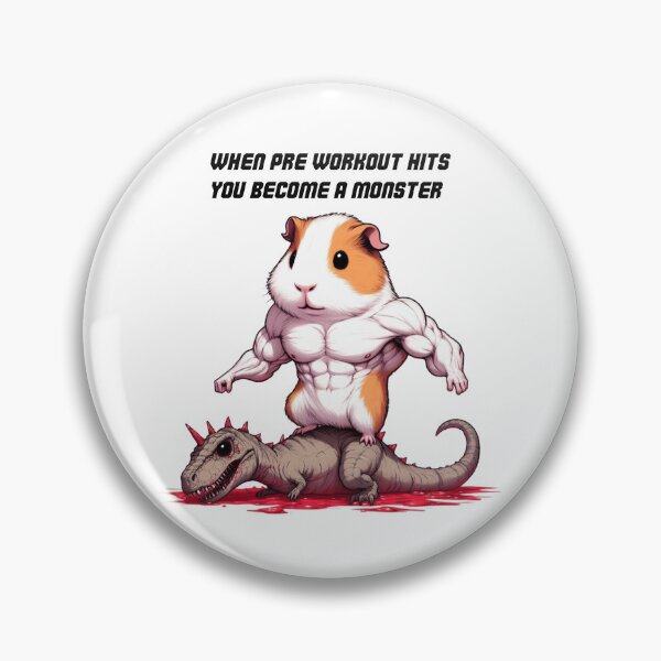 Item preview, When Pre Workout Hits: Muscle Guinea pig designed and sold by LemuellTrends.