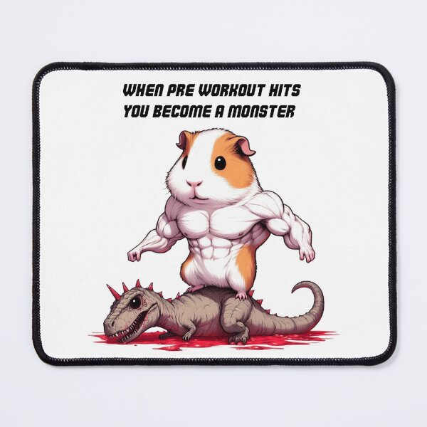 Item preview, When Pre Workout Hits: Muscle Guinea pig designed and sold by LemuellTrends.