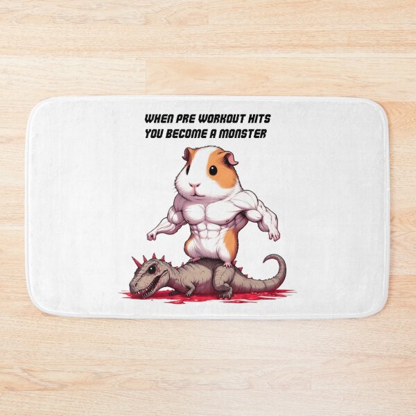 Item preview, When Pre Workout Hits: Muscle Guinea pig designed and sold by LemuellTrends.