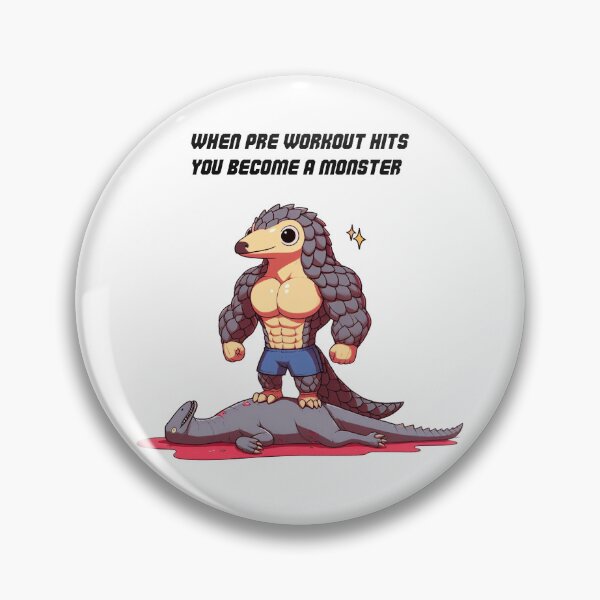 Item preview, When Pre Workout Hits: Muscle Pangolin designed and sold by LemuellTrends.