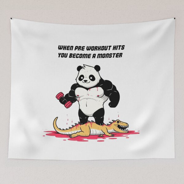 Item preview, When Pre Workout Hits: Muscle Panda designed and sold by LemuellTrends.
