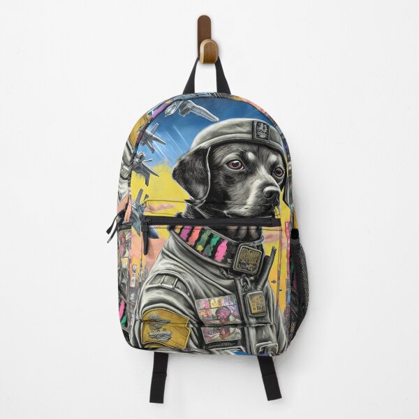 Item preview, Rainbow Rambo Fighter Pilot Dog designed and sold by adena182.