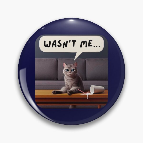 Item preview, “Wasn’t Me” Kitty Spills Milk Shake(Rounded Edge) designed and sold by SteadyRolla.