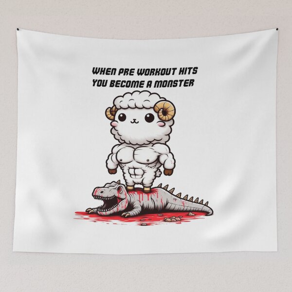 Item preview, When Pre Workout Hits: Muscle Sheep designed and sold by LemuellTrends.