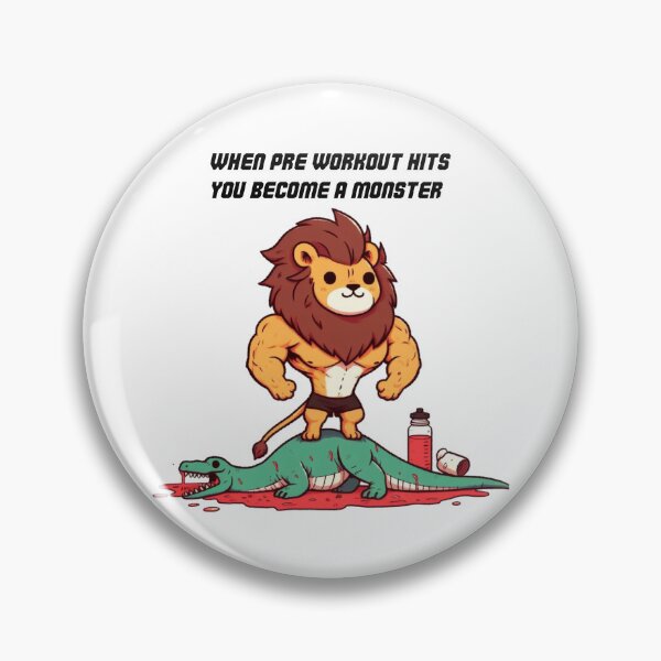 Item preview, When Pre Workout Hits: Muscle Lion designed and sold by LemuellTrends.