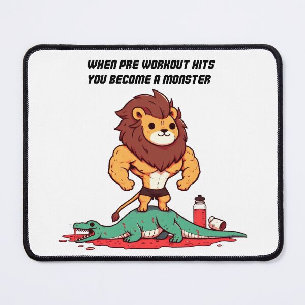 Item preview, When Pre Workout Hits: Muscle Lion designed and sold by LemuellTrends.
