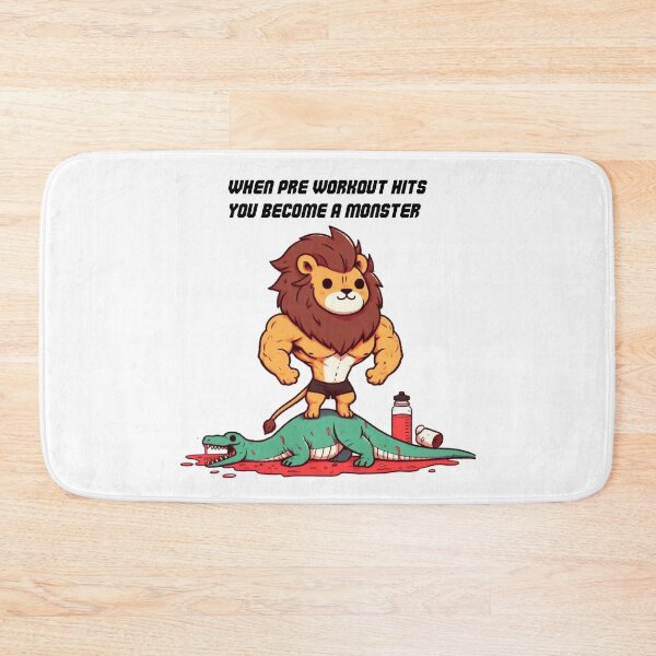 Item preview, When Pre Workout Hits: Muscle Lion designed and sold by LemuellTrends.