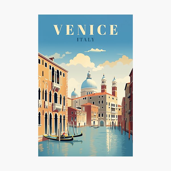 Item preview, Italy Venice Vintage Travel Poster Retro designed and sold by artra-shop.
