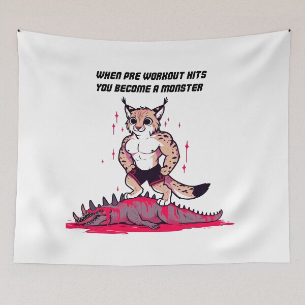 Item preview, When Pre Workout Hits: Muscle Lynx designed and sold by LemuellTrends.