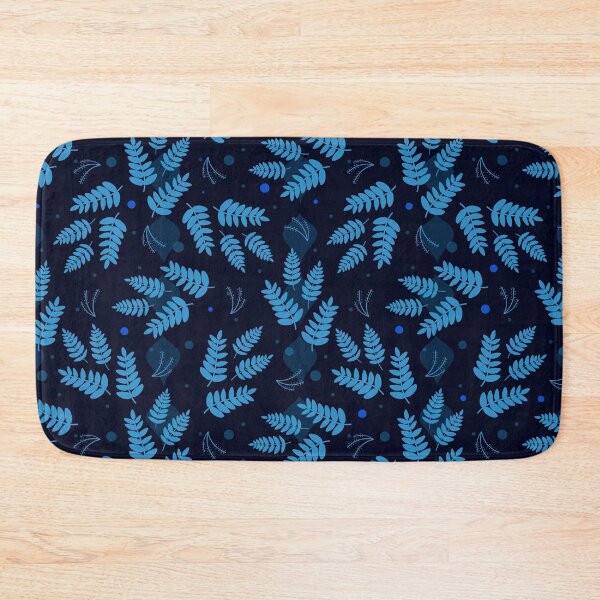 Item preview, Scandinavian blue leaves pattern  designed and sold by HofTao.