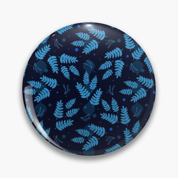 Item preview, Scandinavian blue leaves pattern  designed and sold by HofTao.