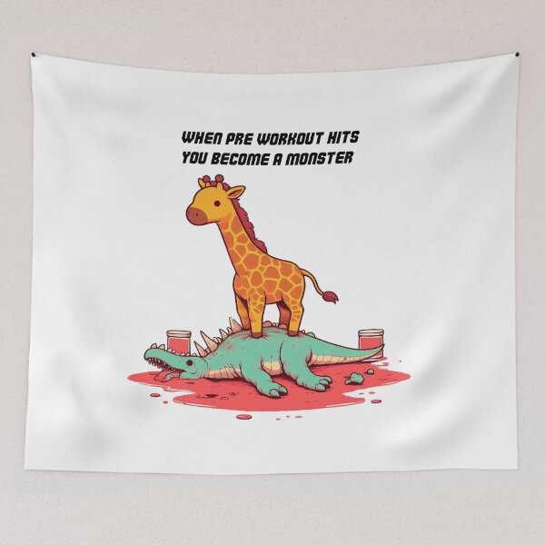 Item preview, When Pre Workout Hits: Muscle Giraffe designed and sold by LemuellTrends.