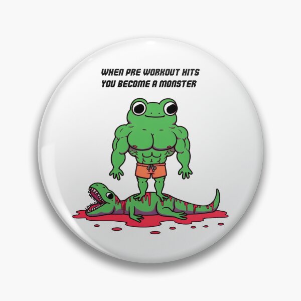 Item preview, When Pre Workout Hits: Muscle Frog designed and sold by LemuellTrends.