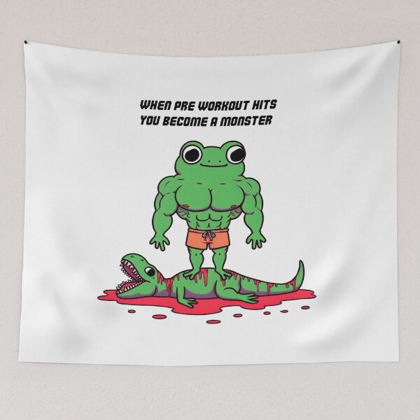 Item preview, When Pre Workout Hits: Muscle Frog designed and sold by LemuellTrends.