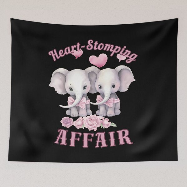 Item preview, Heart-Stomping Affair. elephant face designed and sold by ElephantVibes.