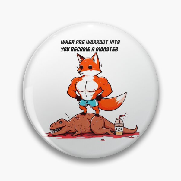 Item preview, When Pre Workout Hits: Muscle Fox designed and sold by LemuellTrends.