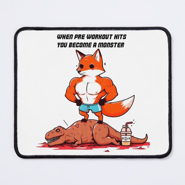Item preview, When Pre Workout Hits: Muscle Fox designed and sold by LemuellTrends.