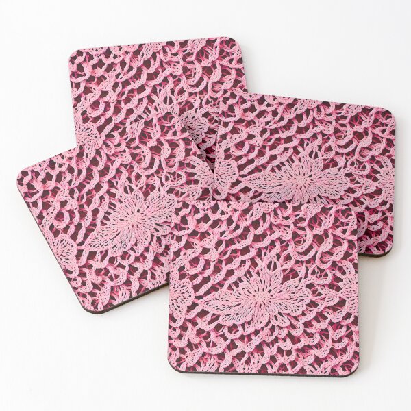 Item preview, Pink vintage crochet designed and sold by WildLadyWood.