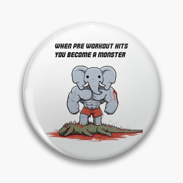Item preview, When Pre Workout Hits: Muscle Elephant designed and sold by LemuellTrends.