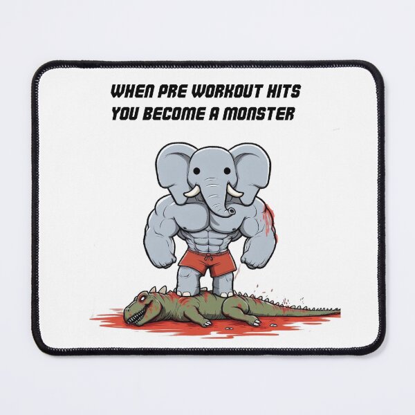 Item preview, When Pre Workout Hits: Muscle Elephant designed and sold by LemuellTrends.