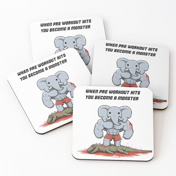 Item preview, When Pre Workout Hits: Muscle Elephant designed and sold by LemuellTrends.