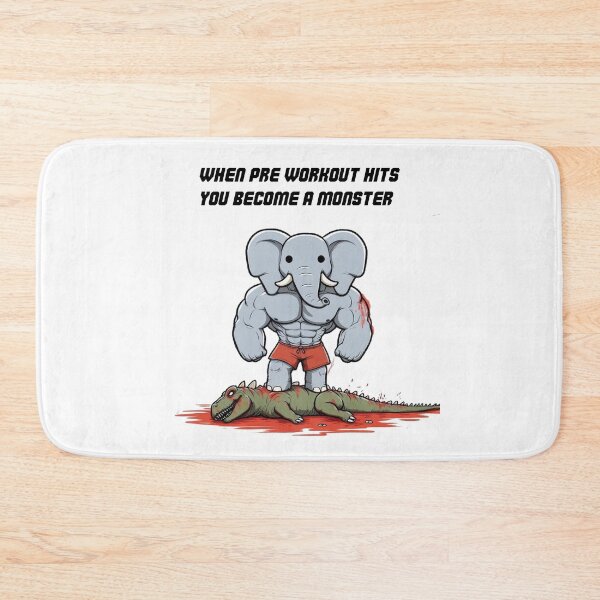 Item preview, When Pre Workout Hits: Muscle Elephant designed and sold by LemuellTrends.