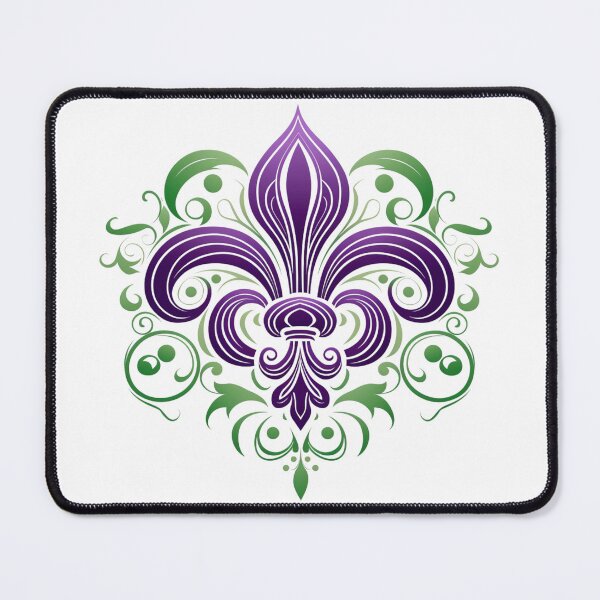 Item preview, Fleur De Lis Art | Green and Purple designed and sold by willdunphey.