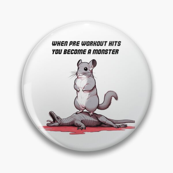 Item preview, When Pre Workout Hits: Muscle Chinchilla designed and sold by LemuellTrends.