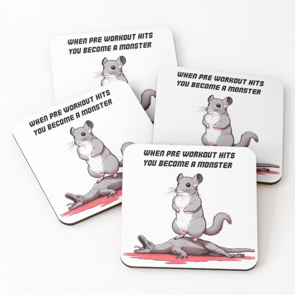 Item preview, When Pre Workout Hits: Muscle Chinchilla designed and sold by LemuellTrends.
