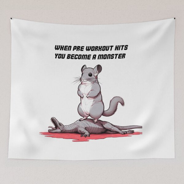 Item preview, When Pre Workout Hits: Muscle Chinchilla designed and sold by LemuellTrends.