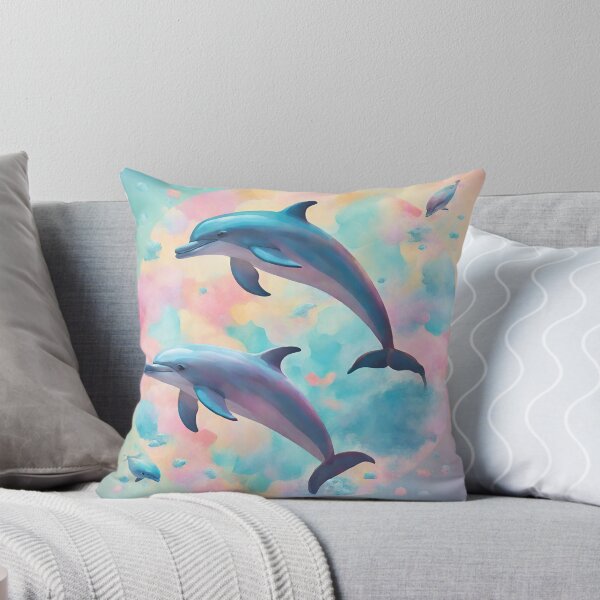 Item preview, Delfines en las nubes designed and sold by AllThingsOcean.