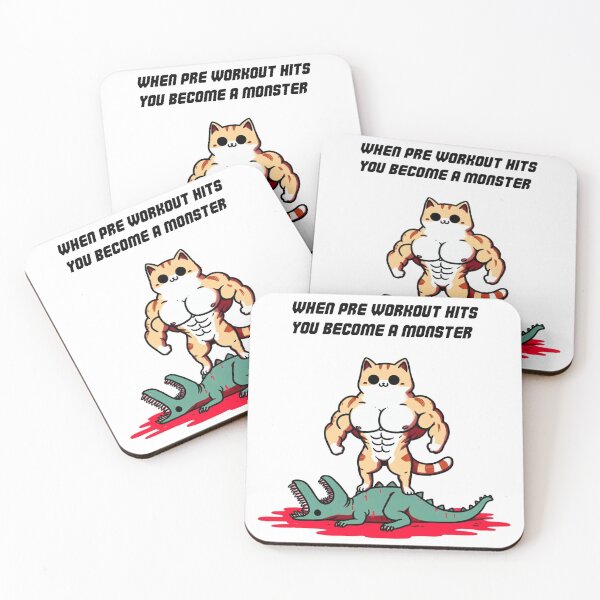 Item preview, When Pre Workout Hits: Muscle Cat designed and sold by LemuellTrends.
