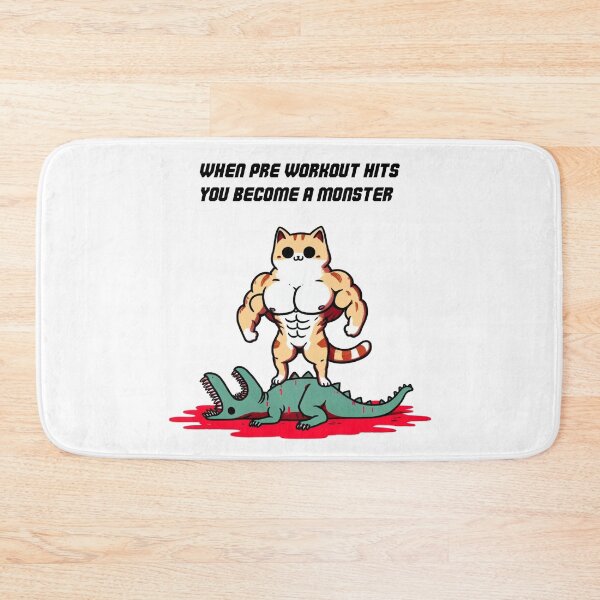 Item preview, When Pre Workout Hits: Muscle Cat designed and sold by LemuellTrends.