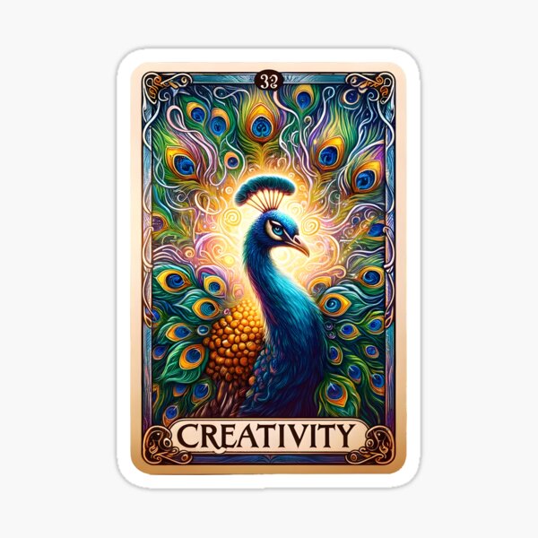Item preview, Creativity: Peacock Muse - Vibrant Essence of Artistry designed and sold by Ingridpd.