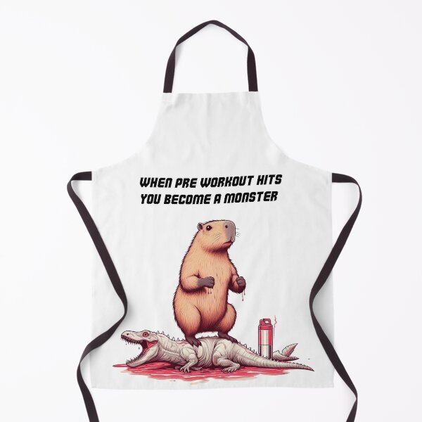 Item preview, When Pre Workout Hits: Muscle Capybara designed and sold by LemuellTrends.