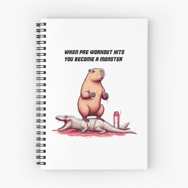 Item preview, When Pre Workout Hits: Muscle Capybara designed and sold by LemuellTrends.
