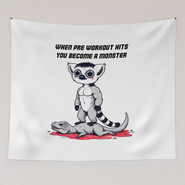 Item preview, When Pre Workout Hits: Muscle Lemur designed and sold by LemuellTrends.