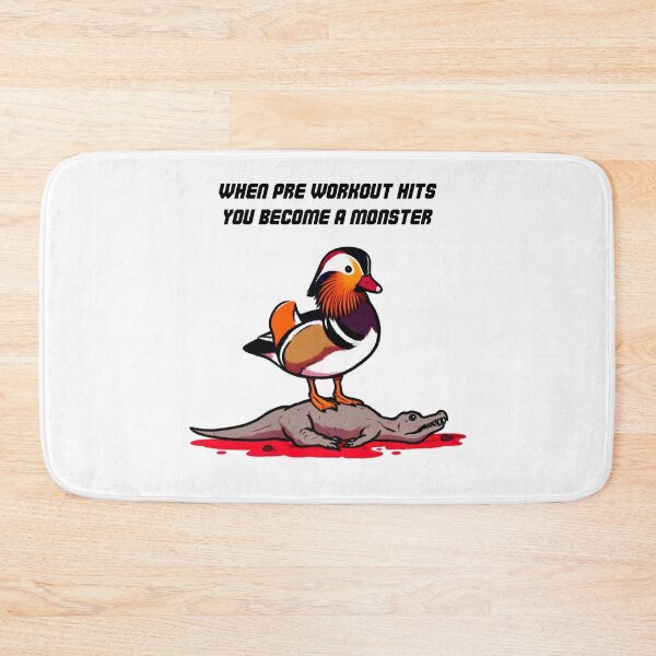 Item preview, When Pre Workout Hits: Muscle Mandarin Duck designed and sold by LemuellTrends.