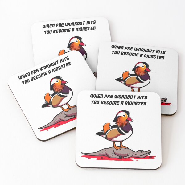 Item preview, When Pre Workout Hits: Muscle Mandarin Duck designed and sold by LemuellTrends.