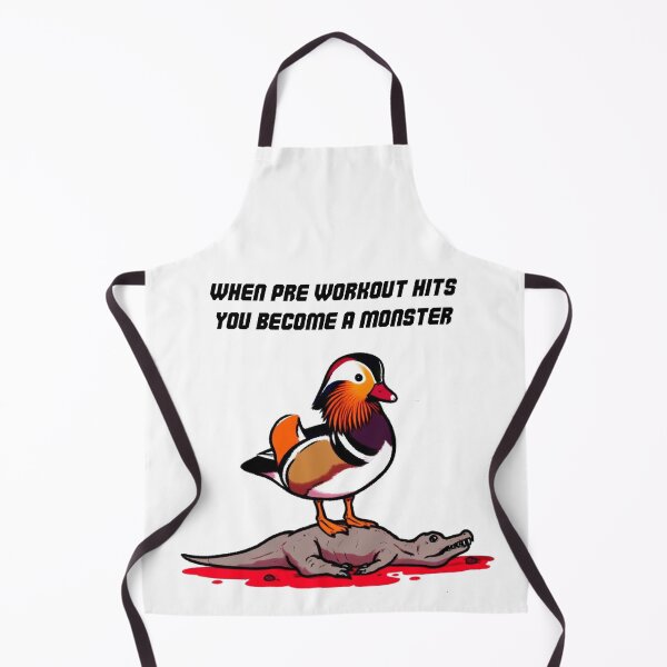 Item preview, When Pre Workout Hits: Muscle Mandarin Duck designed and sold by LemuellTrends.