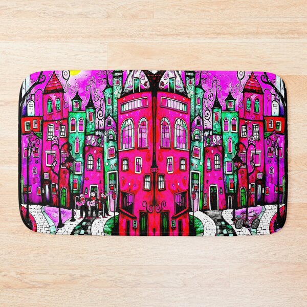 Item preview, Fantasy Musical Mythical Abstract Animation Town Print designed and sold by posterbobs.