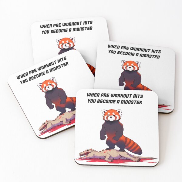 Item preview, When Pre Workout Hits: Muscle Red Panda designed and sold by LemuellTrends.