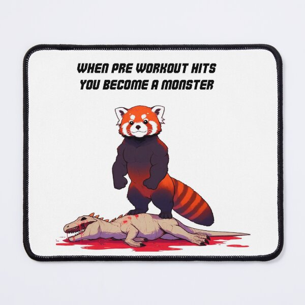 Item preview, When Pre Workout Hits: Muscle Red Panda designed and sold by LemuellTrends.