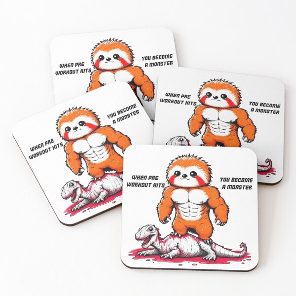 Item preview, When Pre Workout Hits: Muscle Sloth designed and sold by LemuellTrends.