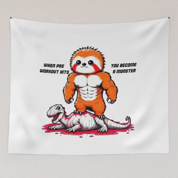 Item preview, When Pre Workout Hits: Muscle Sloth designed and sold by LemuellTrends.